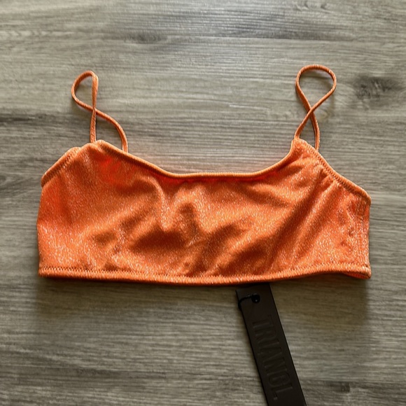 Orange sparkle Bathing suits top - Picture 6 of 7